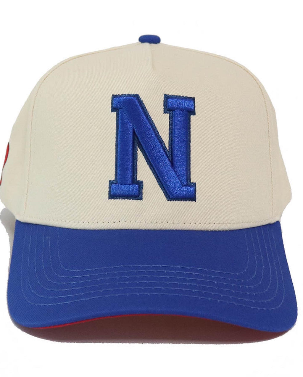 Cream and royal blue SnapBack