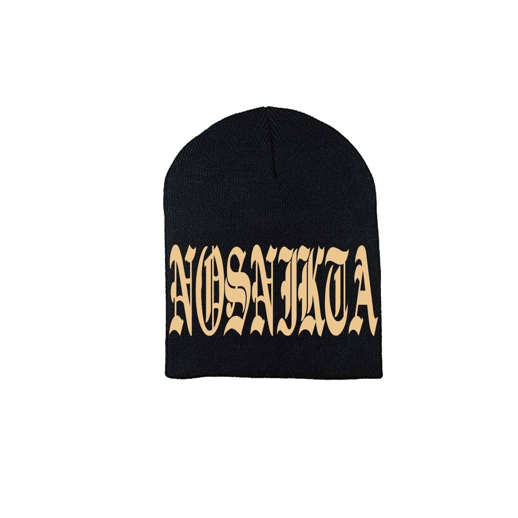 Black old English beanie